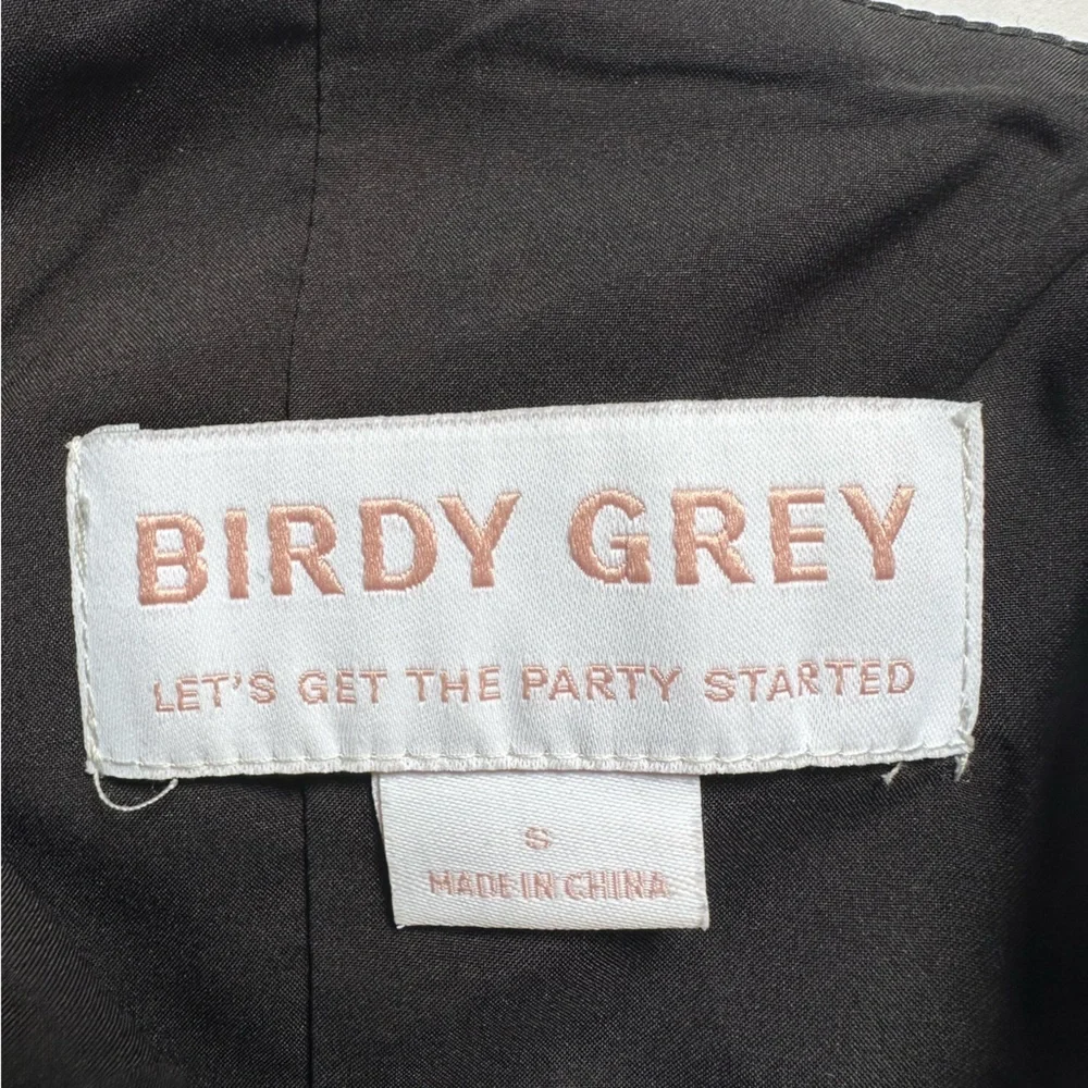 Birdy Grey Kensie Dress Women’s Elegant Shiny Satin Black One-Shoulder Sz Small - Picture 4 of 9